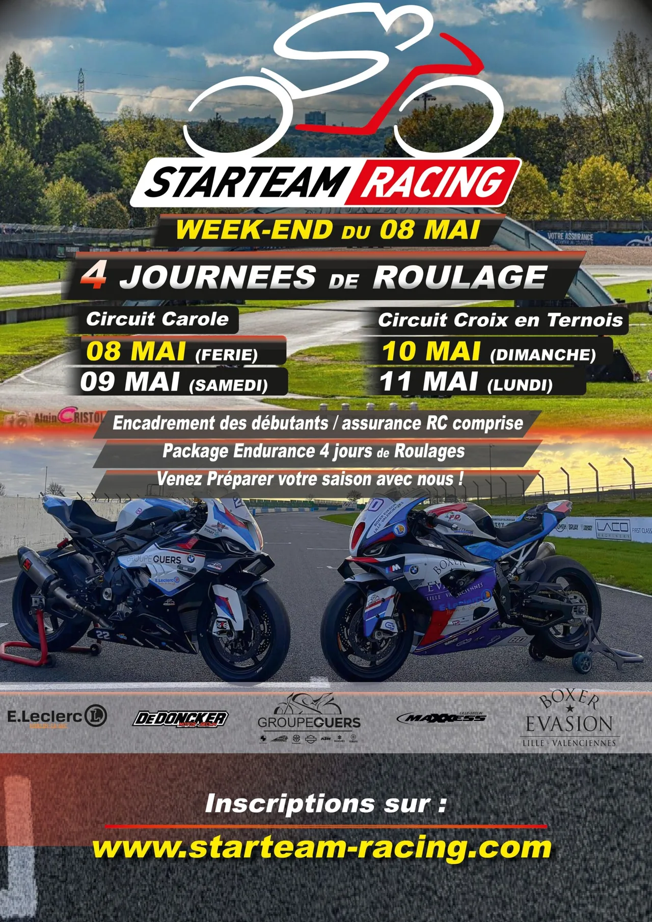 Journée Roulage Moto 2026 –  Circuit Carole & Croix en Ternois